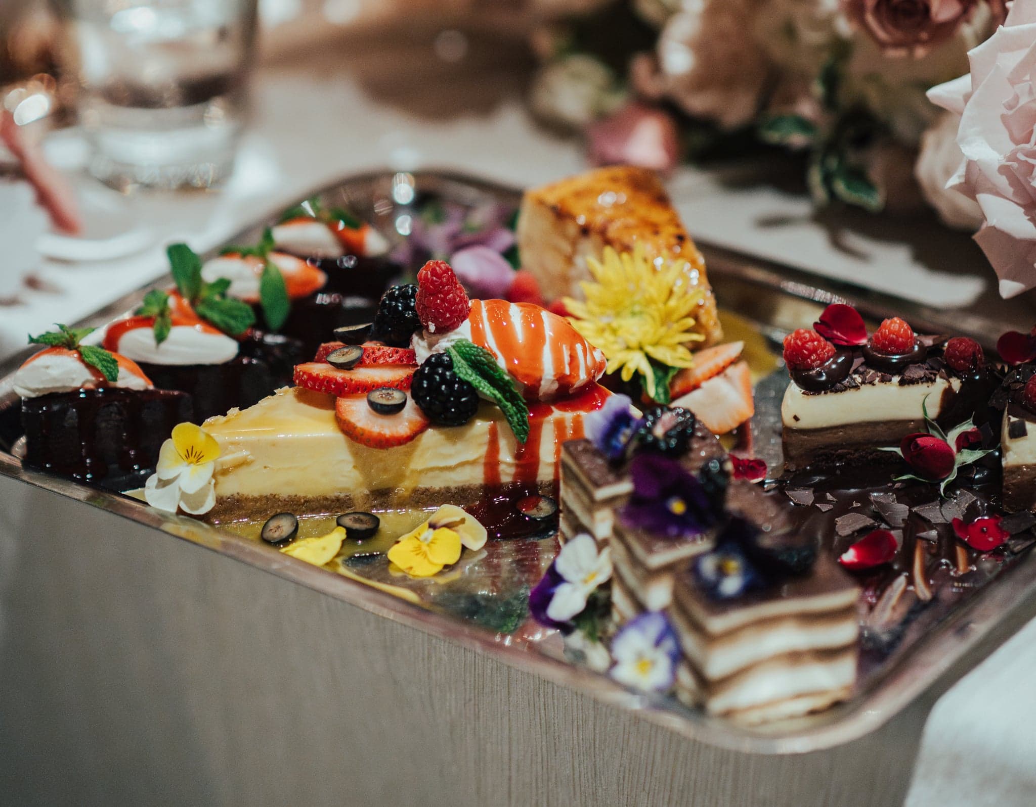a serving tray of delectable looking desserts