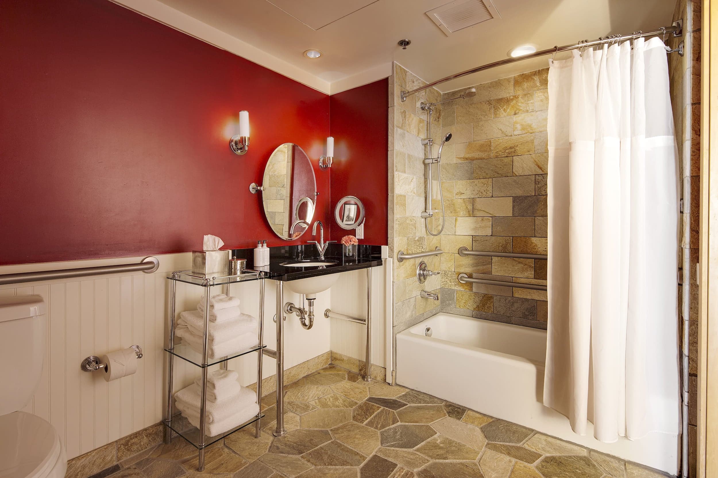 Accessible washroom with ADA tub at Edgewater