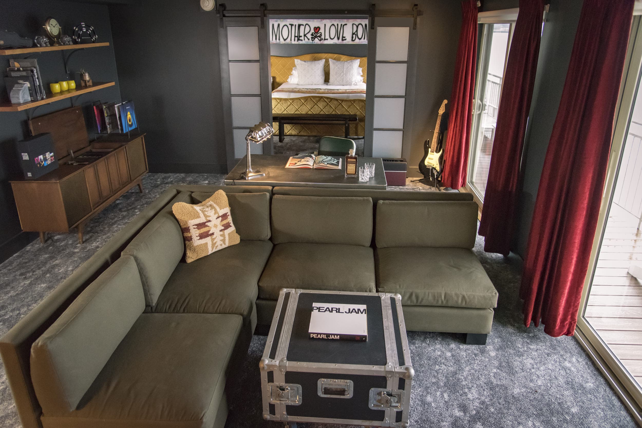The Pearl Jam inspired living space at Edgewater