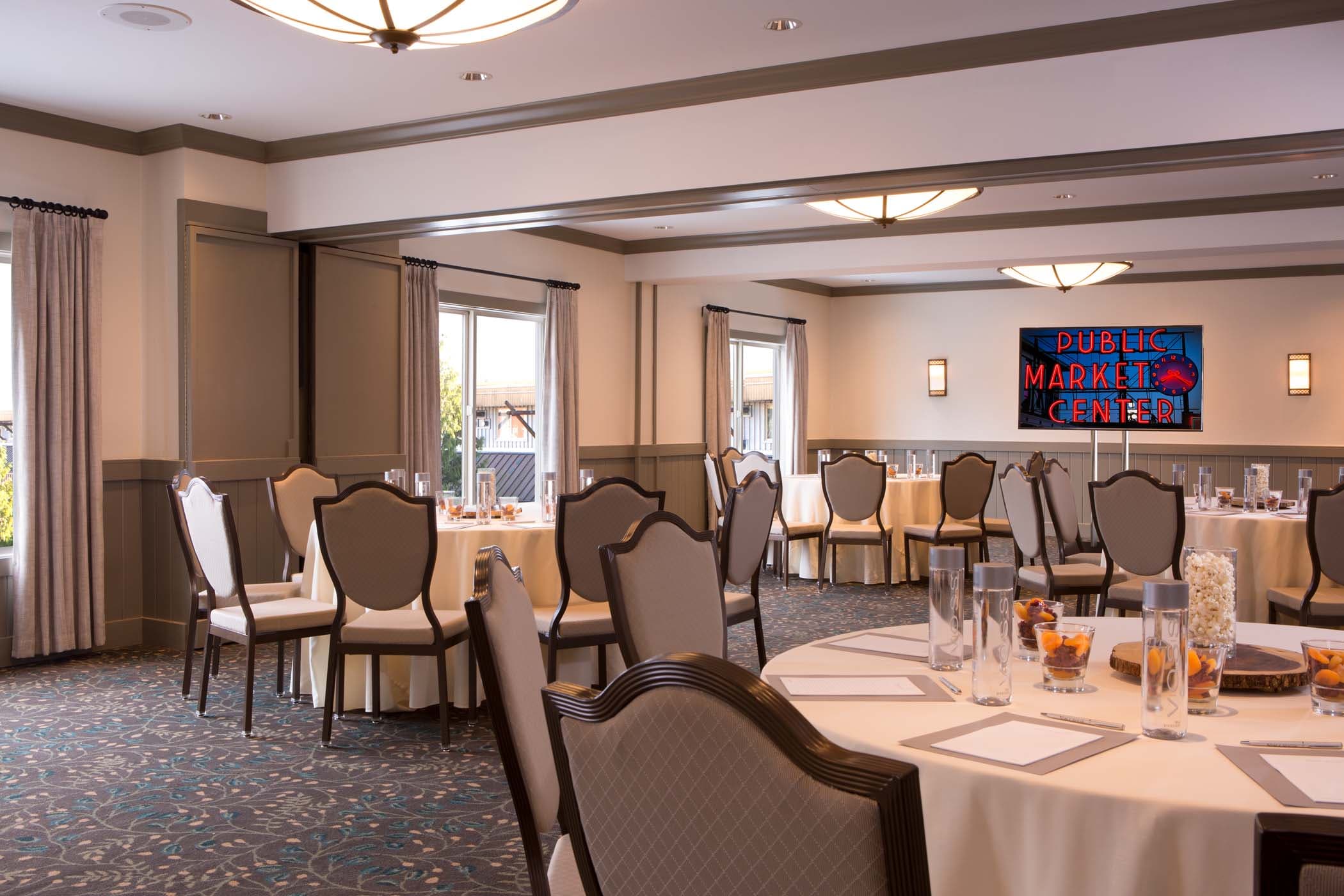 The Cascade Ballroom set for a function